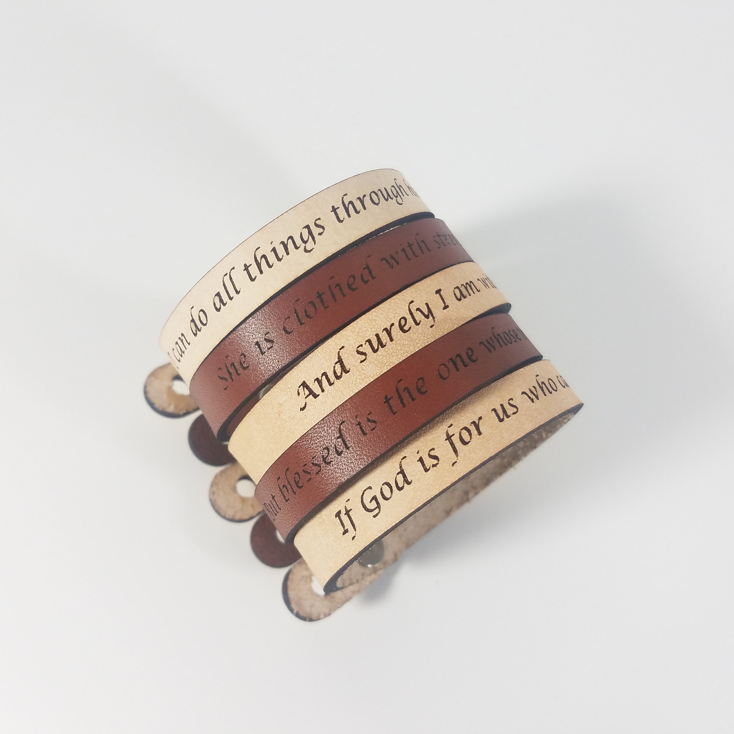 Spiritual Quote Bracelets - If God is for us who can be against us