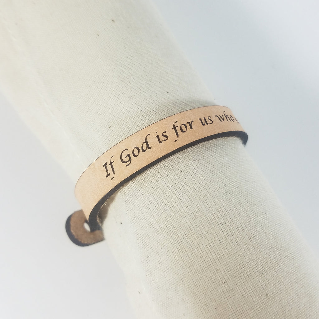 Spiritual Quote Bracelets - If God is for us who can be against us