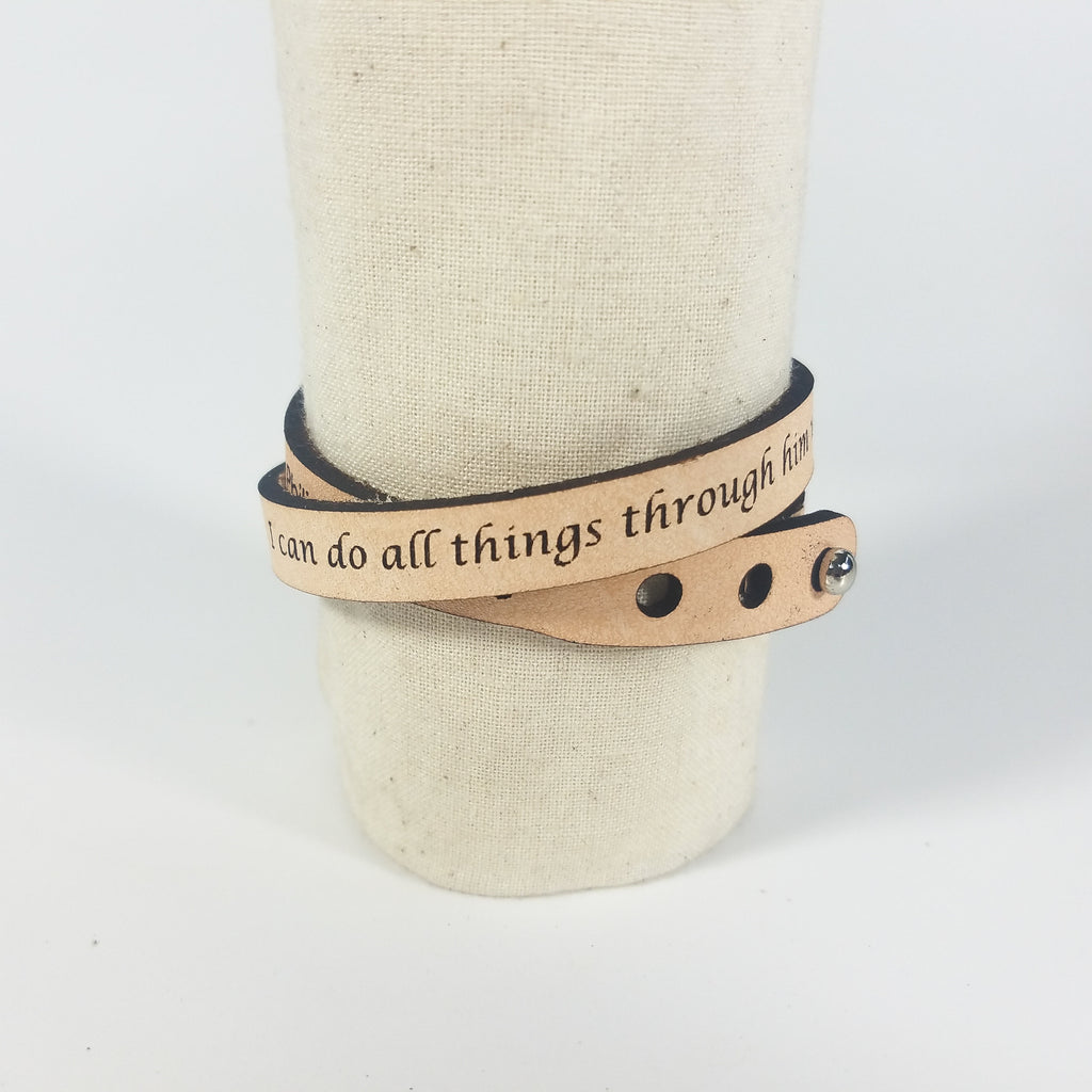 Custom Quote Wrap Bracelet
